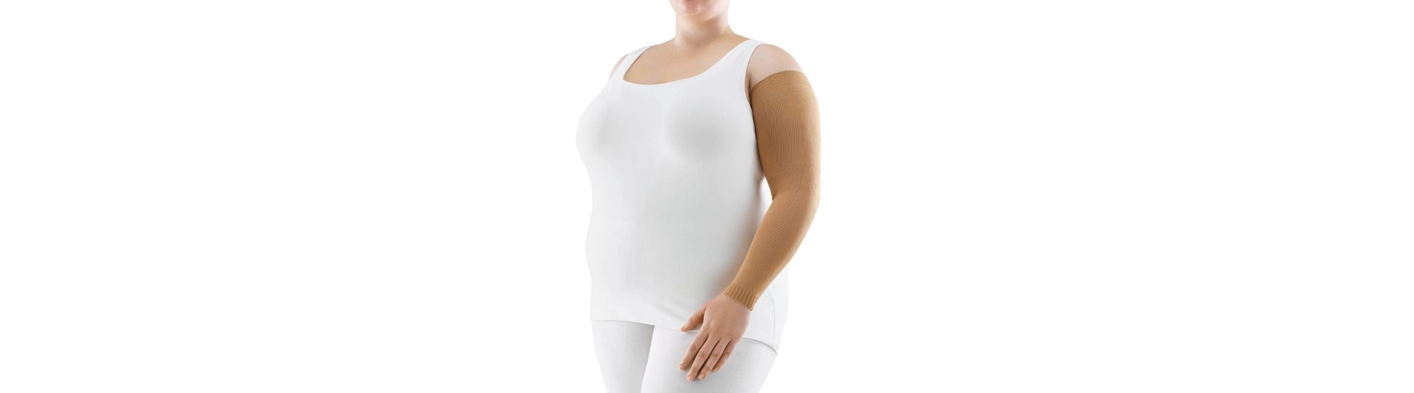 woman wearing Bauerfeind's VenoTrain Arm Compression Sleeve