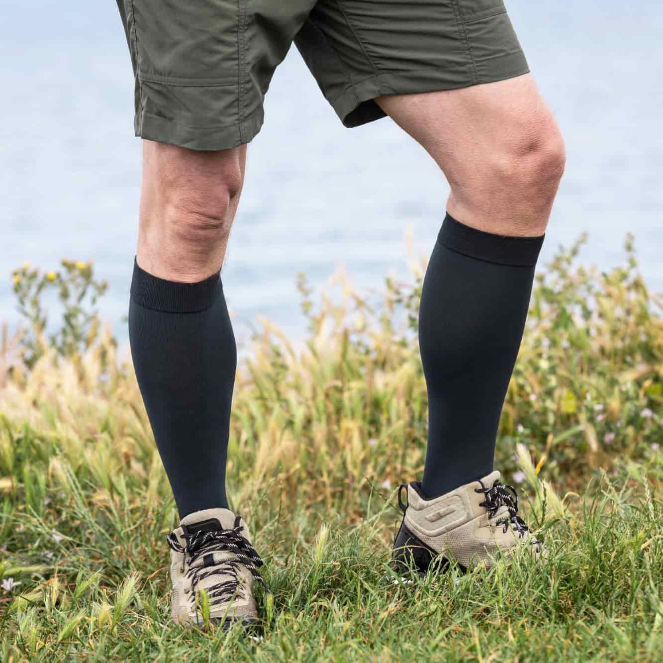 VenoTrain Impuls Compression Stockings, Knee High, Class 2, Closed Toe, Black