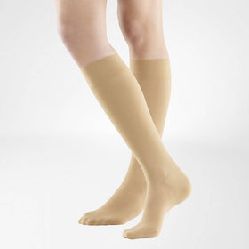 VenoTrain Micro Compression Stockings, Knee High, Class 2, Closed Toe, Caramel