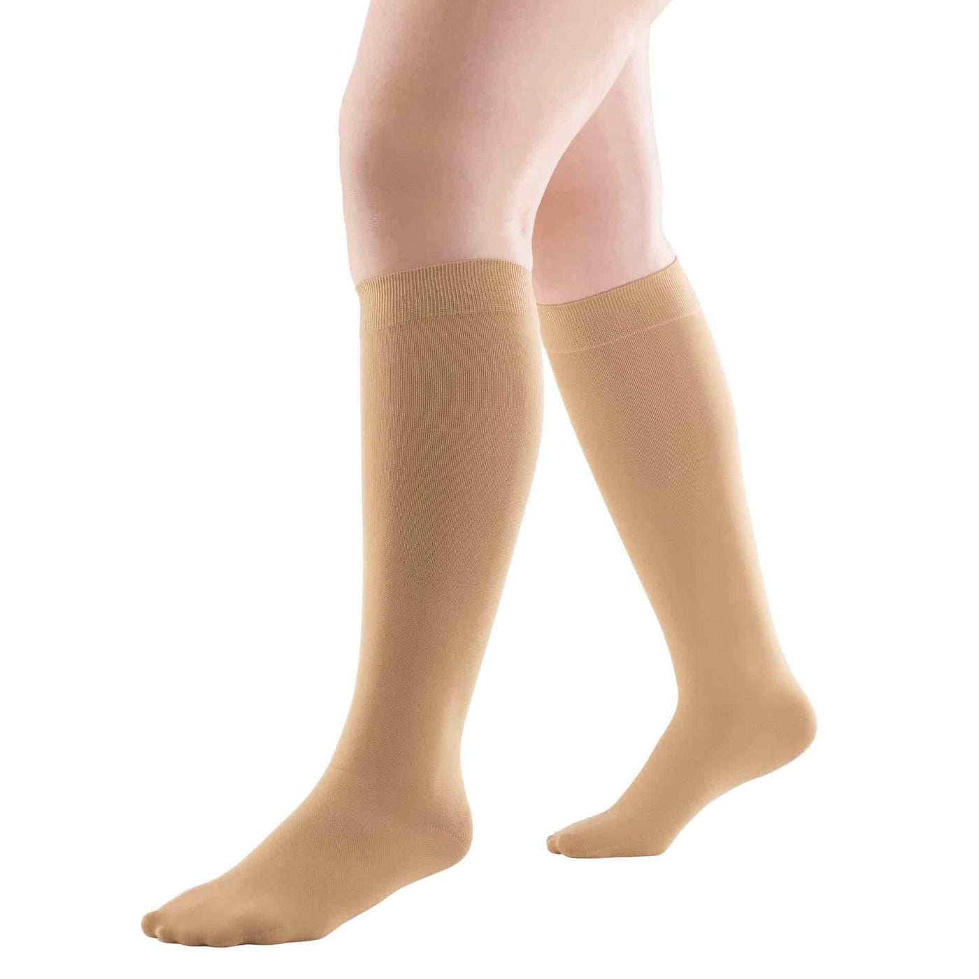 VenoTrain Impuls Compression Stockings, Knee High, Class 2, Closed Toe, Caramel
