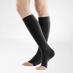 Compression Stockings VenoTrain Knee High Compression Stockings Open Toe Black Bauerfeind Australia